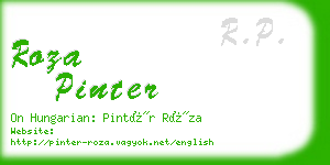 roza pinter business card